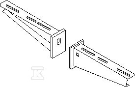 Wall bracket, hot-dip galvanized type - 6419747