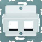 Płytka czołowa do gniazda modularnego Krone, biały, B.KWADRAT