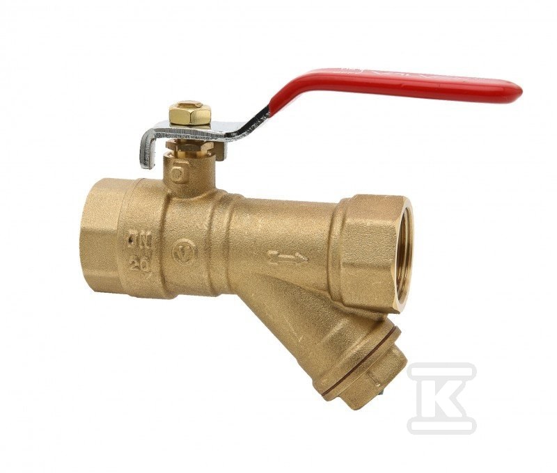 Ball valve with slant filter OPTI, with - 1470020