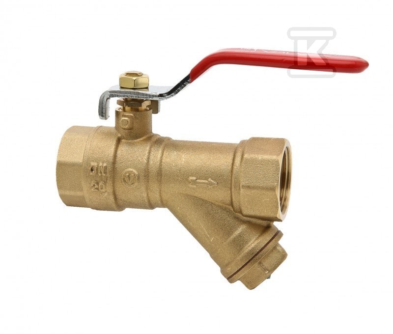 Ball valve with slant filter OPTI, with - 1470030