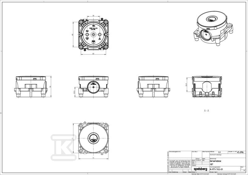 Installation box for concrete U 71 K - 97174501