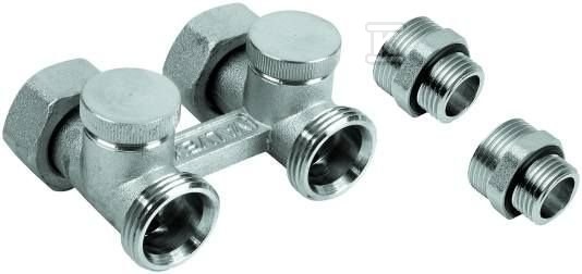 Double shut-off straight radiator valve - 1480030