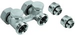 Double shut-off straight radiator valve FUSION 1/2" x 3/4"