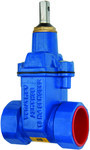Засувка різьбова DN40, GW 1 1/2",klin прогумована, ковкий чавун GJS, без колеса - розмір колеса: квадрат 14