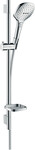Zestaw prysznicowy 120 3 strumieniowy EcoSmart z drążkiem 65 cm i mydelniczką Raindance Select E chrom