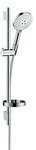 Zestaw prysznicowy 120 3 strumieniowy z drążkiem 65 cm i mydelniczką Raindance Select S biały/ chrom