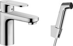 Bateria umywalkowa 100 z główką Bidette i wężem 160 cm, bez kompletu odpływowego Vernis Blend chrom
