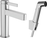 Bateria umywalkowa 110 z główką Bidette i wężem 160 cm, komplet odpływowy Push-Open Finoris chrom