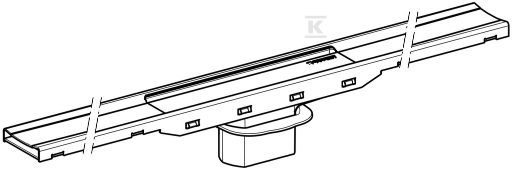 Rynna zbiorcza CleanLine80 odpływu - 154.440.KS.1