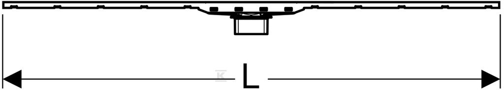 Rynna zbiorcza CleanLine80 odpływu - 154.441.QC.1