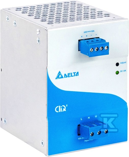 Zasilacz na szynę DIN 24V 10A DELTA DRP - DRP024V240W1BN