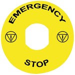 Etiqueta para botão de segurança Fi90 amarela