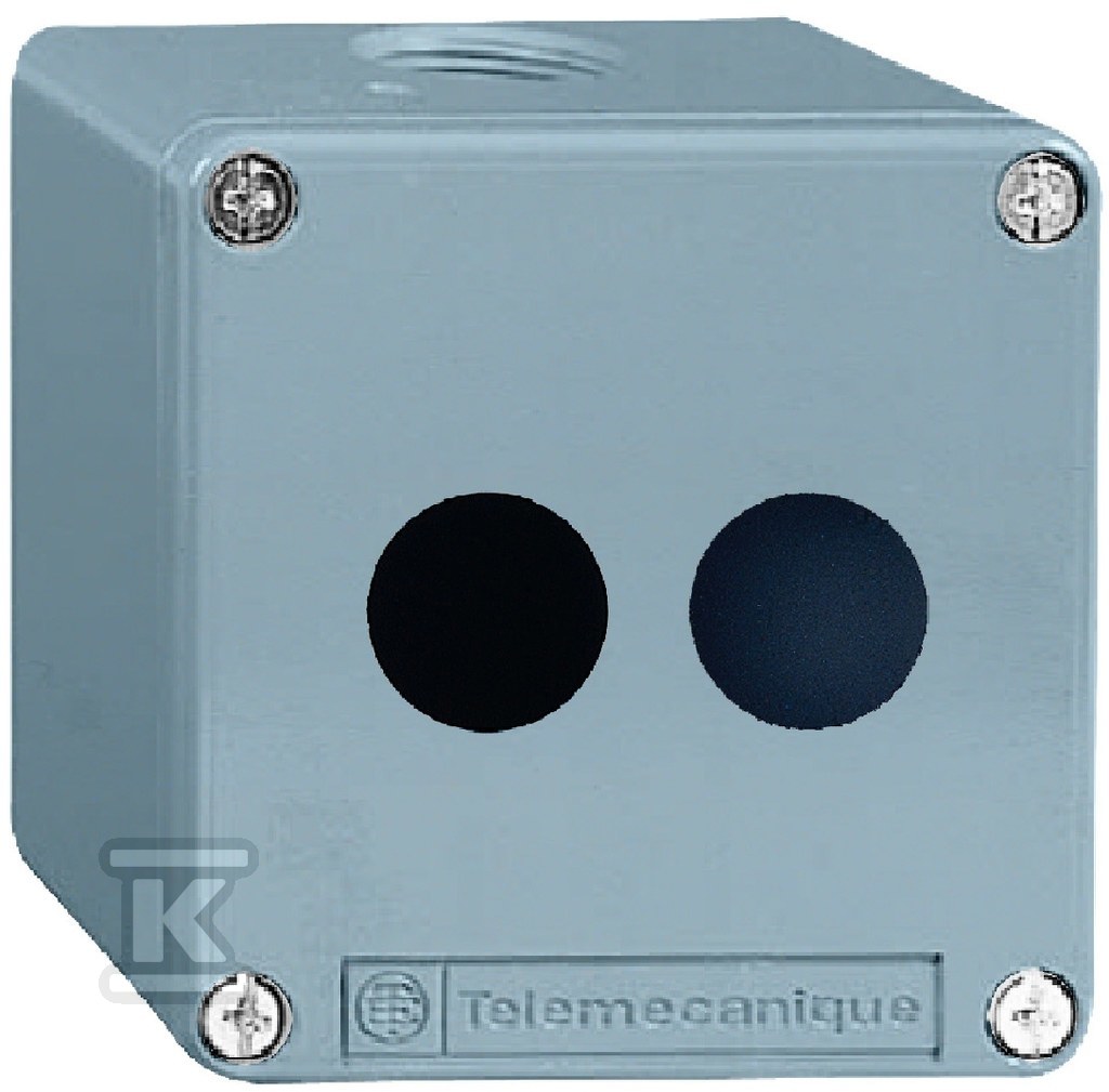 Empty control box, 2 holes Fi22 blue - XAPM1202