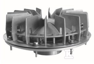 Wpust deszczowy Aliaxis R63 d63mm, Akasison A-740650 metalowy (stal nierdzewna/aluminium)