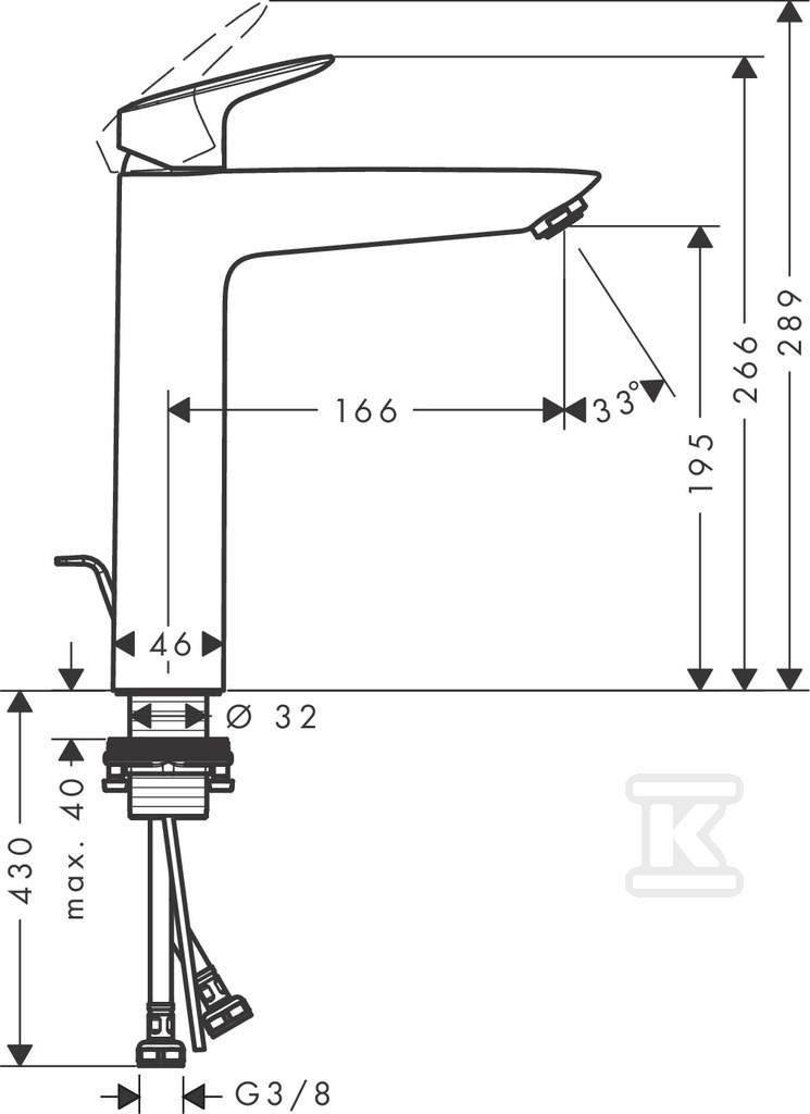 Bateria umywalkowa Hansgrohe Logis - 71090000