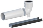 Bend for chimney systems PP 87 °, screwed, DN80mm with L500mm extension on the support, with gasket [EPDM]