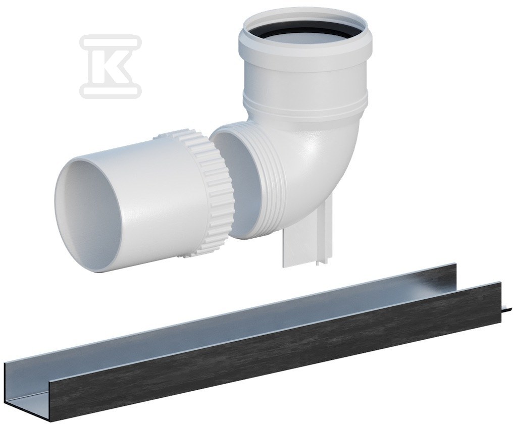 Bend for chimney systems PP 87 °, - 47080SBS