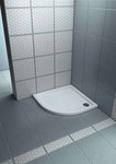 ONNLINE shower tray 80x80 cm, semicircular, shallow type, depth 3 cm, total height 5, hole for the siphon fi90