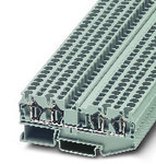 Złączka przelotowa sprężynowa, 4-przyłączowa, 4 mm2, 32 A, 800 V, szyna NS 35, niebieska