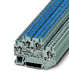 Złącze sprężynowe 2-poziomowe, 2,5 mm2, 22 A, 500 V, szyna NS 35, szare