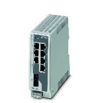 Managed Switch 2000 seria, 7 Porty RJ45 10/100 MBit/s, 1 wielomodowe SC 100 Mb/s, stopień ochrony: IP20, Temperatura otoczenia (praca): -40 °C ... 70 °C, Zakres napięcia zasilania: 9 V DC ... 57 V DC, PROFINET Conformance Class B, Rozszerzony zakres temperatur, Proces rozwoju certyfikowany zgodnie z normą IEC 62443-4-1, Certyfikat produktu wg IEC 62443-4-2