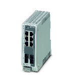 Managed Switch 2000 seria, 6 Porty RJ45 10/100 MBit/s, 2 SC-Singlemode 100 Mb/s, stopień ochrony: IP20, Temperatura otoczenia (praca): -40 °C ... 70 °C, Zakres napięcia zasilania: 9 V DC ... 57 V DC, PROFINET Conformance Class B, Rozszerzony zakres temperatur, Proces rozwoju certyfikowany zgodnie z normą IEC 62443-4-1, Certyfikat produktu wg IEC 62443-4-2