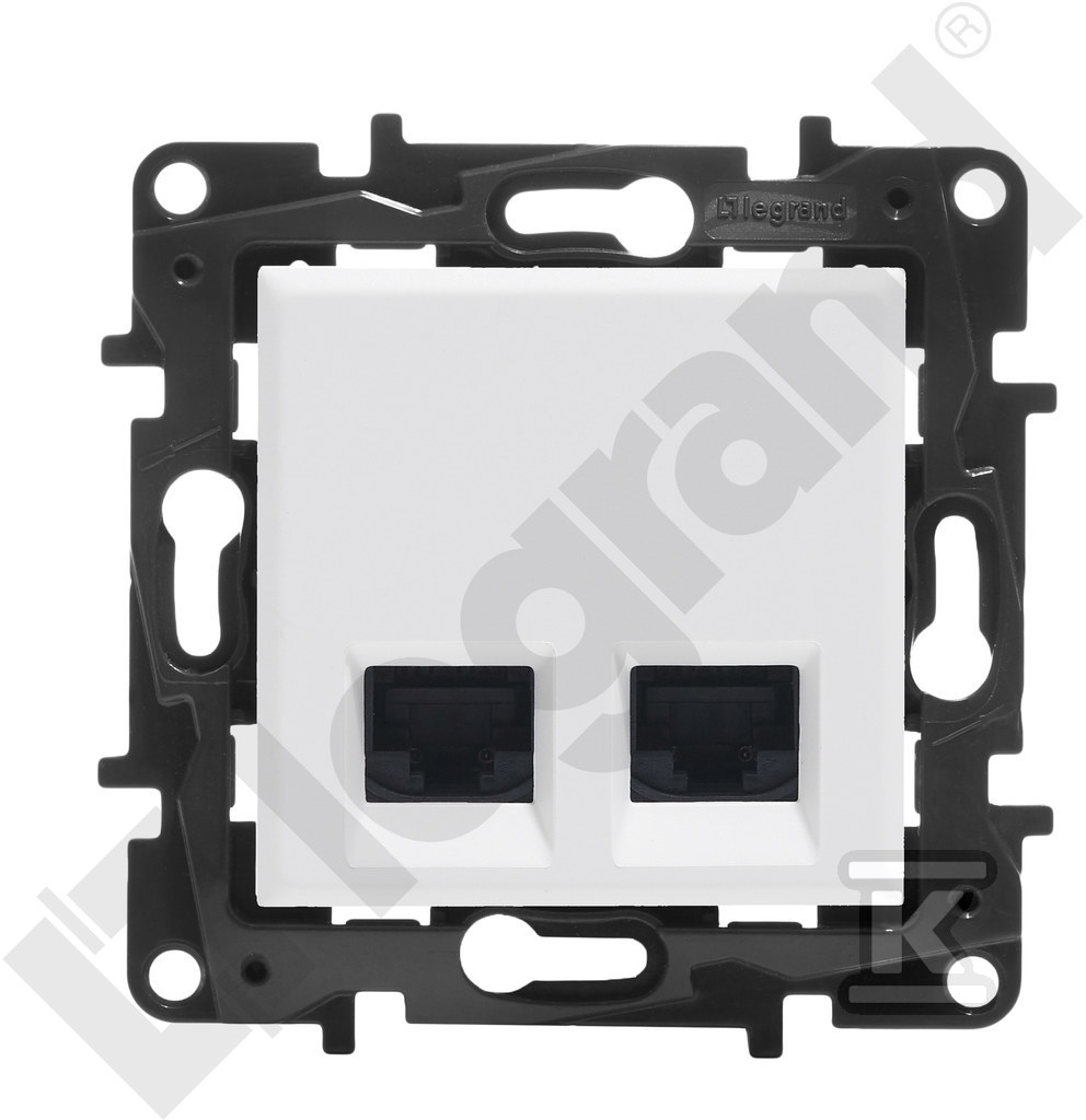 Double socket 2xRJ45 cat.5e UTP - white - 863160