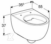 Miska wisząca WC ustępowa Nova Pro - M33127000