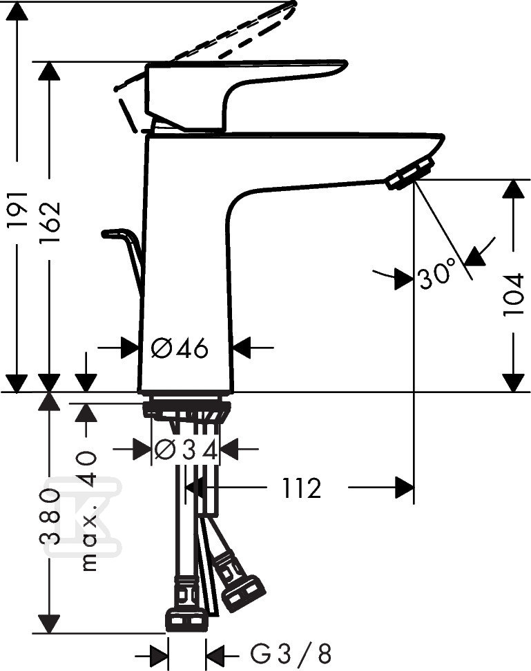 Bateria umywalkowa Talis E - 71710670