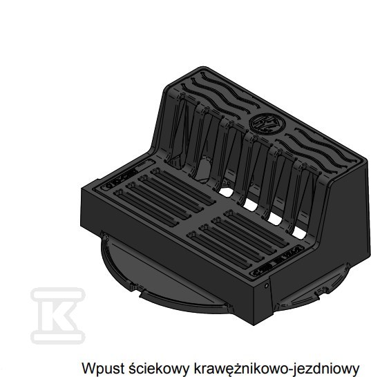 Litinový obrubník a silniční vpusť WKJ - W0201-4022-1000-000