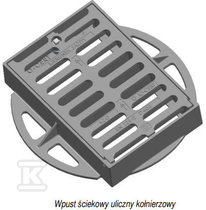 Litinová vpusť D400 H115 plná příruba, - W0200-4013-1000-000