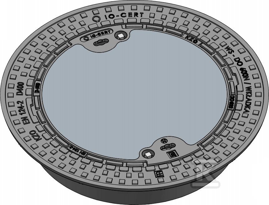 Właz betonowany okrągły WS-DO600N H160, - W0110-4025-1010-000