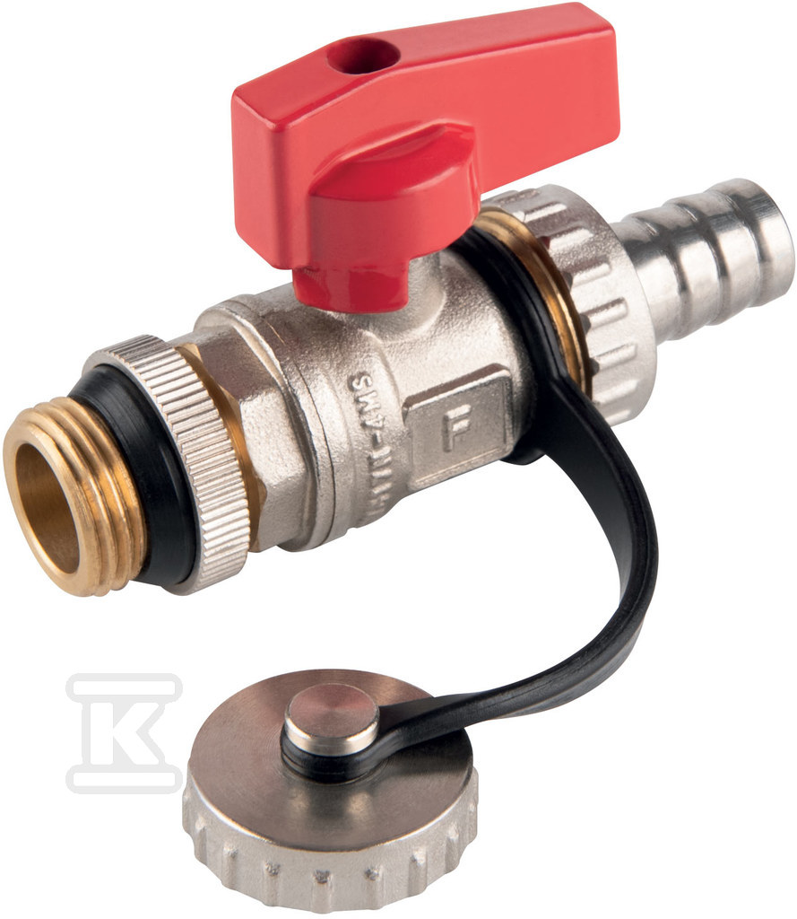 Drain ball valve with seal, nipple, - ZSUN10