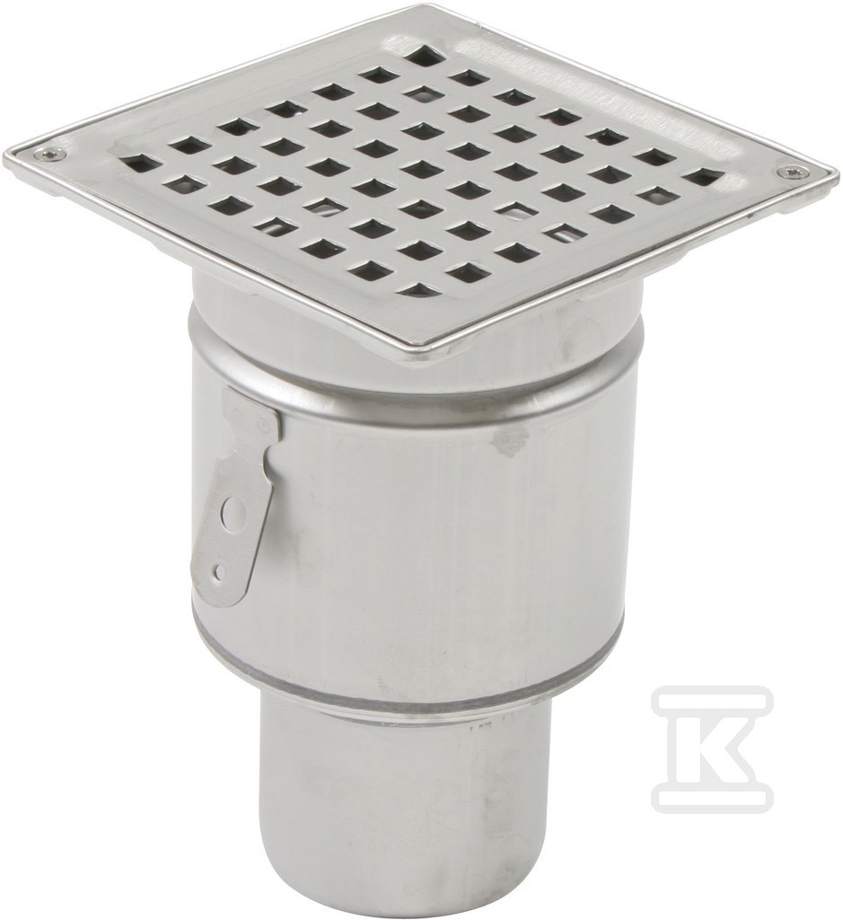 Bathroom inlet body with square grate - 160.300.075