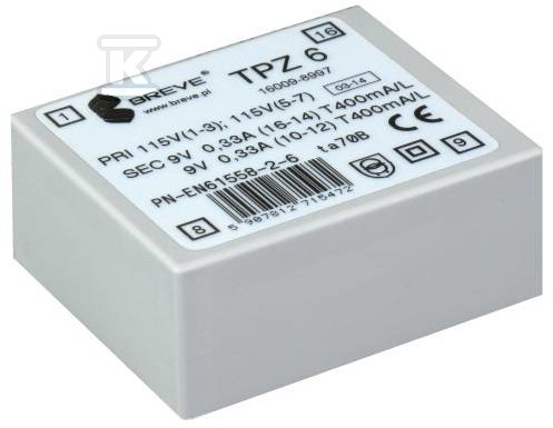 Transformer TPZ 3 2*115/2* 9V - 16009-8999