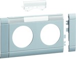Maskownica 2-krotna z polem opisowym ABS bezhalogenowy lakierowany alu