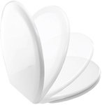 Onnline universal toilet seat made of duroplast with metal soft-close hinge, white