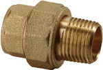 TWIST flare straight short 3/4" brass