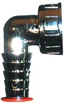 Kolano podłączeniowe do węża z pralki lub zmywarki 1"x3/4" stożek (17-23mm), chromowany