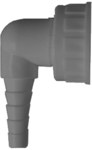 Kolano podłączeniowe do węża z pralki lub zmywarki 1"x3/4" stożek (17-23mm), szary
