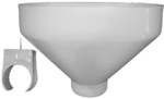 Funnel GZ6/4" for condensate drainage for siphon connection, with bracket for pipe