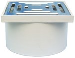 Nasada z ramką 148x148mm gładka z kratką ściekową ze stali szlachetnej 138x138mm do wpustów serii HL72.1 i HL317 oraz nadstawek HL350, HL350.2