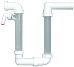 Condensate siphon DN40. Siphon tube transparent. Application: air conditioning, heating devices, etc.