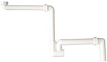 Syfon umywalkowo-meblowy z pionowym odejściem DN40x5/4" regulowany, czyszczak, rozeta