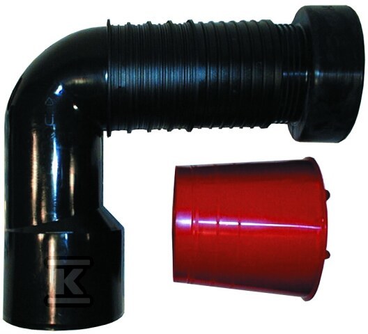 Kolano WC DN90 / 110 / 90 ° PE z - HL225/90