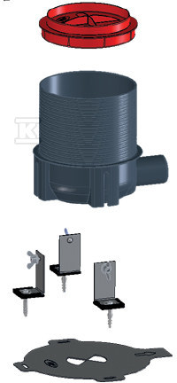 Korpus wpustu HL540 z trzema uchwytami - HL540K