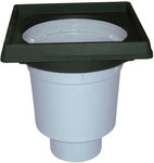 Korpus wpustu podwórzowego Perfekt DN110 z odejściem pionowym, ramą z żeliwa 260x260mm