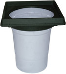 Korpus wpustu podwórzowego Perfekt DN160 z odejściem pionowym, ramą z żeliwa 260x260mm