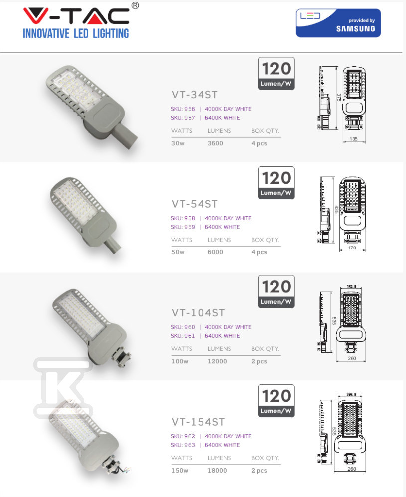 LED ulična rasveta V-TAC SAMSUNG CHIP - 21959