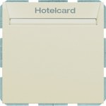 Łącznik przekaźnikowy na kartę hotelową, kremowy, połysk, B.KWADRAT